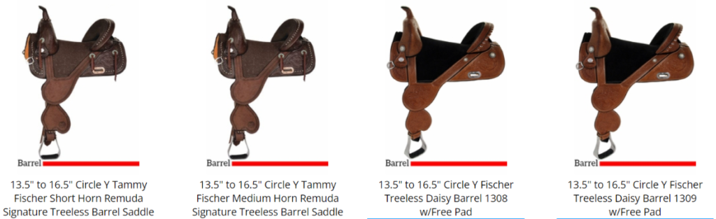 treeless barrel racing saddles